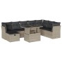 Gartenmöbel-Set 9-teilig mit Kissen aus hellem grauem Kunst-Rattan. von , Gartensets - Ref: Foro24-3274712, Preis: 651,06 €, ...