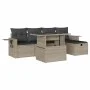 Set de sofás de jardín 6 pzas y cojines ratán sintético gris by , Garden sets - Ref: Foro24-3274972, Price: 437,43 €, Discoun...
