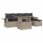 Set de sofás de jardín 6 pzas y cojines ratán sintético gris by , Garden sets - Ref: Foro24-3274972, Price: 420,20 €, Discoun...