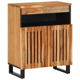 Aparador de madera maciza acacia 60x34x75 cm by , Lockers and storage cabinets - Ref: Foro24-377560, Price: 104,98 €, Discoun...
