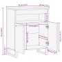Massiver Akazienholz-Sideboard 60x34x75 cm von , Schließfächer und Lagerschränke - Ref: Foro24-377560, Preis: 106,48 €, Rabat...