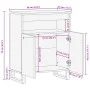Aparador de madera maciza de mango 60x34x75 cm by , Lockers and storage cabinets - Ref: Foro24-377562, Price: 72,39 €, Discou...
