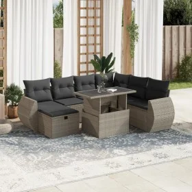 Set de sofás de jardín 8 pzas y cojines ratán sintético gris by , Garden sets - Ref: Foro24-3275162, Price: 615,36 €, Discoun...