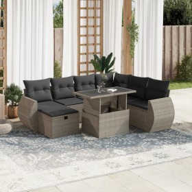 Set de sofás de jardín 8 pzas y cojines ratán sintético gris by , Garden sets - Ref: Foro24-3275162, Price: 614,21 €, Discoun...