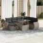 Gartensofagarnitur 8-teilig mit grauen Polstern aus synthetischem Rattan von , Gartensets - Ref: Foro24-3275162, Preis: 615,3...