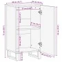 Aparador de madera maciza acacia 40x34x75 cm by , Lockers and storage cabinets - Ref: Foro24-377555, Price: 96,86 €, Discount: %