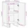 Aparador de madera maciza de mango 40x34x75 cm by , Lockers and storage cabinets - Ref: Foro24-377557, Price: 67,35 €, Discou...
