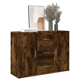 Rauchiger Eichenfurnier-Holzschrank 90,5x29,5x65 cm von , Sideboards - Ref: Foro24-849878, Preis: 88,22 €, Rabatt: %