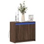 Aparador con LED madera ingeniería marrón roble 72x34x61 cm by , Sideboards - Ref: Foro24-852179, Price: 66,99 €, Discount: %