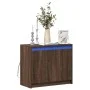 Sideboard mit LED-Beleuchtung, braunes Eichenholz, 72x34x61 cm. von , Sideboards - Ref: Foro24-852179, Preis: 66,11 €, Rabatt: %