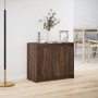 Aparador con LED madera ingeniería marrón roble 72x34x61 cm by , Sideboards - Ref: Foro24-852179, Price: 66,99 €, Discount: %