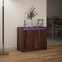 Aparador con LED madera ingeniería marrón roble 72x34x61 cm by , Sideboards - Ref: Foro24-852179, Price: 66,99 €, Discount: %