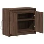 Aparador con LED madera ingeniería marrón roble 72x34x61 cm by , Sideboards - Ref: Foro24-852179, Price: 66,11 €, Discount: %