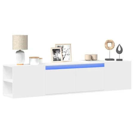 TV-Wandmöbel mit LED-Beleuchtung in Weiß 180x31x39,5 cm von , TV-Möbel - Ref: Foro24-3307954, Preis: 136,54 €, Rabatt: %