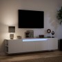 TV-Wandmöbel mit LED-Beleuchtung in Weiß 180x31x39,5 cm von , TV-Möbel - Ref: Foro24-3307954, Preis: 129,82 €, Rabatt: %