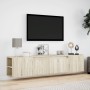 Mueble de TV de pared con luz LED roble Sonoma 180x31x39,5 cm von , TV-Möbel - Ref: Foro24-3307956, Preis: 109,11 €, Rabatt: %