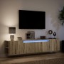 Mueble de TV de pared con luz LED roble Sonoma 180x31x39,5 cm von , TV-Möbel - Ref: Foro24-3307956, Preis: 109,11 €, Rabatt: %