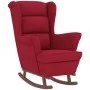 Rocking chair with wooden legs and wine red velvet stool by , Rocking chairs - Ref: Foro24-3121235, Price: 316,89 €, Discount: %