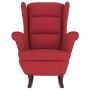 Rocking chair with wooden legs and wine red velvet stool by , Rocking chairs - Ref: Foro24-3121235, Price: 322,55 €, Discount: %