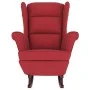 Rocking chair with wooden legs and wine red velvet stool by , Rocking chairs - Ref: Foro24-3121235, Price: 316,89 €, Discount: %
