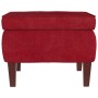 Rocking chair with wooden legs and wine red velvet stool by , Rocking chairs - Ref: Foro24-3121235, Price: 322,55 €, Discount: %