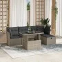 Set de sofás de jardín 6 pzas y cojines ratán sintético gris de , Conjuntos de jardín - Ref: Foro24-3274642, Precio: 438,42 €...