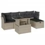 Garden sofa set 6 pcs. and cushions synthetic rattan gray by , Garden sets - Ref: Foro24-3274642, Price: 439,71 €, Discount: %