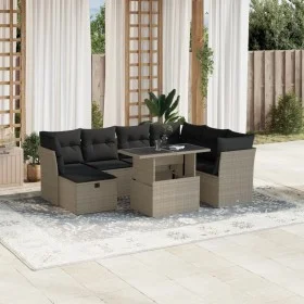 Garden sofa set 8 pcs. and cushions synthetic rattan gray by , Garden sets - Ref: Foro24-3274682, Price: 598,62 €, Discount: %