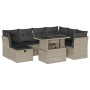 Garden sofa set 8 pcs. and cushions synthetic rattan gray by , Garden sets - Ref: Foro24-3274682, Price: 597,34 €, Discount: %