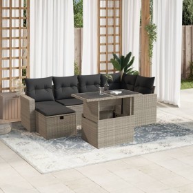 Garden sofa set 7 pcs with cushions light grey PE rattan by , Garden sets - Ref: Foro24-3274822, Price: 501,90 €, Discount: %