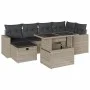 Garden sofa set 7 pcs with cushions light grey PE rattan by , Garden sets - Ref: Foro24-3274822, Price: 522,33 €, Discount: %