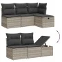 Garden sofa set 7 pcs with cushions light grey PE rattan by , Garden sets - Ref: Foro24-3274822, Price: 522,33 €, Discount: %