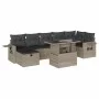 Garden sofa set 8 pcs. and cushions synthetic rattan gray by , Garden sets - Ref: Foro24-3274992, Price: 595,93 €, Discount: %