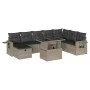 Set garden furniture 9 pcs. and cushions light gray synthetic rattan by , Garden sets - Ref: Foro24-3275032, Price: 660,82 €,...