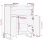 Massivholzanrichte Akazie 60x34x75 cm von , Schließfächer und Lagerschränke - Ref: Foro24-377563, Preis: 83,50 €, Rabatt: %