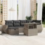 Set de sofás de jardín 7 pzas con cojines ratán PE gris claro de , Conjuntos de jardín - Ref: Foro24-3275142, Precio: 517,01 €
