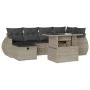 Garden sofa set 7 pcs with cushions light grey PE rattan by , Garden sets - Ref: Foro24-3275142, Price: 546,04 €, Discount: %