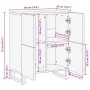 Solid wood sideboard acacia 60x34x75 cm by , Lockers and storage cabinets - Ref: Foro24-377568, Price: 159,12 €, Discount: %