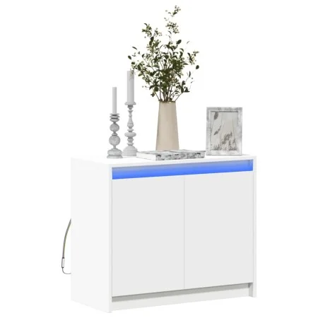 Sideboard with LED white engineered wood 72x34x61 cm by , Sideboards - Ref: Foro24-852173, Price: 69,87 €, Discount: %