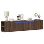 TV-Hängeelement mit LED hellbraun Eiche 180x31x39,5 cm von , TV-Möbel - Ref: Foro24-3307960, Preis: 159,90 €, Rabatt: %