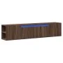 TV-Hängeelement mit LED hellbraun Eiche 180x31x39,5 cm von , TV-Möbel - Ref: Foro24-3307960, Preis: 157,09 €, Rabatt: %