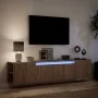 TV-Hängeelement mit LED hellbraun Eiche 180x31x39,5 cm von , TV-Möbel - Ref: Foro24-3307960, Preis: 157,09 €, Rabatt: %