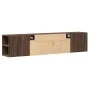 Mueble de TV de pared con luz LED marrón roble 180x31x39,5 cm de , Muebles TV - Ref: Foro24-3307960, Precio: 157,09 €, Descue...
