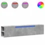 TV-Hängeelement mit LED-Licht betongrau 180x31x39,5 cm von , TV-Möbel - Ref: Foro24-3307957, Preis: 136,80 €, Rabatt: %