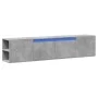 Mueble de TV de pared con luz LED gris hormigón 180x31x39,5 cm de , Muebles TV - Ref: Foro24-3307957, Precio: 136,80 €, Descu...