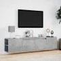 Mueble de TV de pared con luz LED gris hormigón 180x31x39,5 cm de , Muebles TV - Ref: Foro24-3307957, Precio: 136,80 €, Descu...