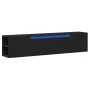 Mueble de TV de pared con luz LED negro 180x31x39,5 cm de , Muebles TV - Ref: Foro24-3307955, Precio: 154,37 €, Descuento: %