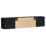 Mueble de TV de pared con luz LED negro 180x31x39,5 cm de , Muebles TV - Ref: Foro24-3307955, Precio: 154,37 €, Descuento: %