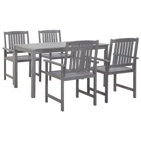 Garden dining set 5 pieces solid acacia gray wood by , Garden sets - Ref: Foro24-45940, Price: 429,93 €, Discount: %