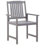 Set de comedor de jardín 5 piezas madera maciza de acacia gris de , Conjuntos de jardín - Ref: Foro24-45940, Precio: 415,53 €